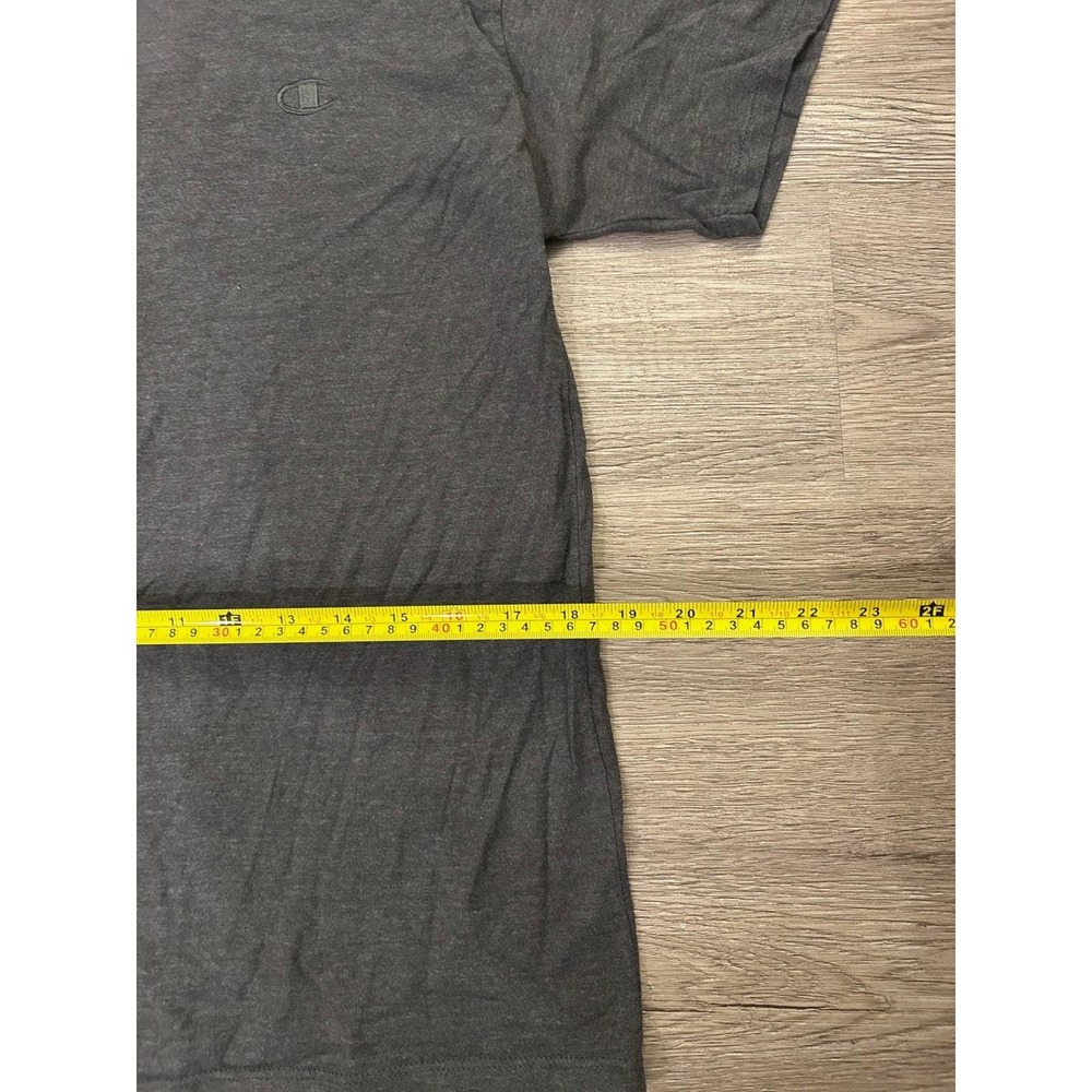 Champion Mens Authentic Athleticwear‎ T-Shirt Charcoal Grey Embroidered Logo M - Picture 7 of 8